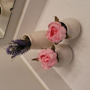 Sullivan's Ceramic Vases Set of 3, Cream